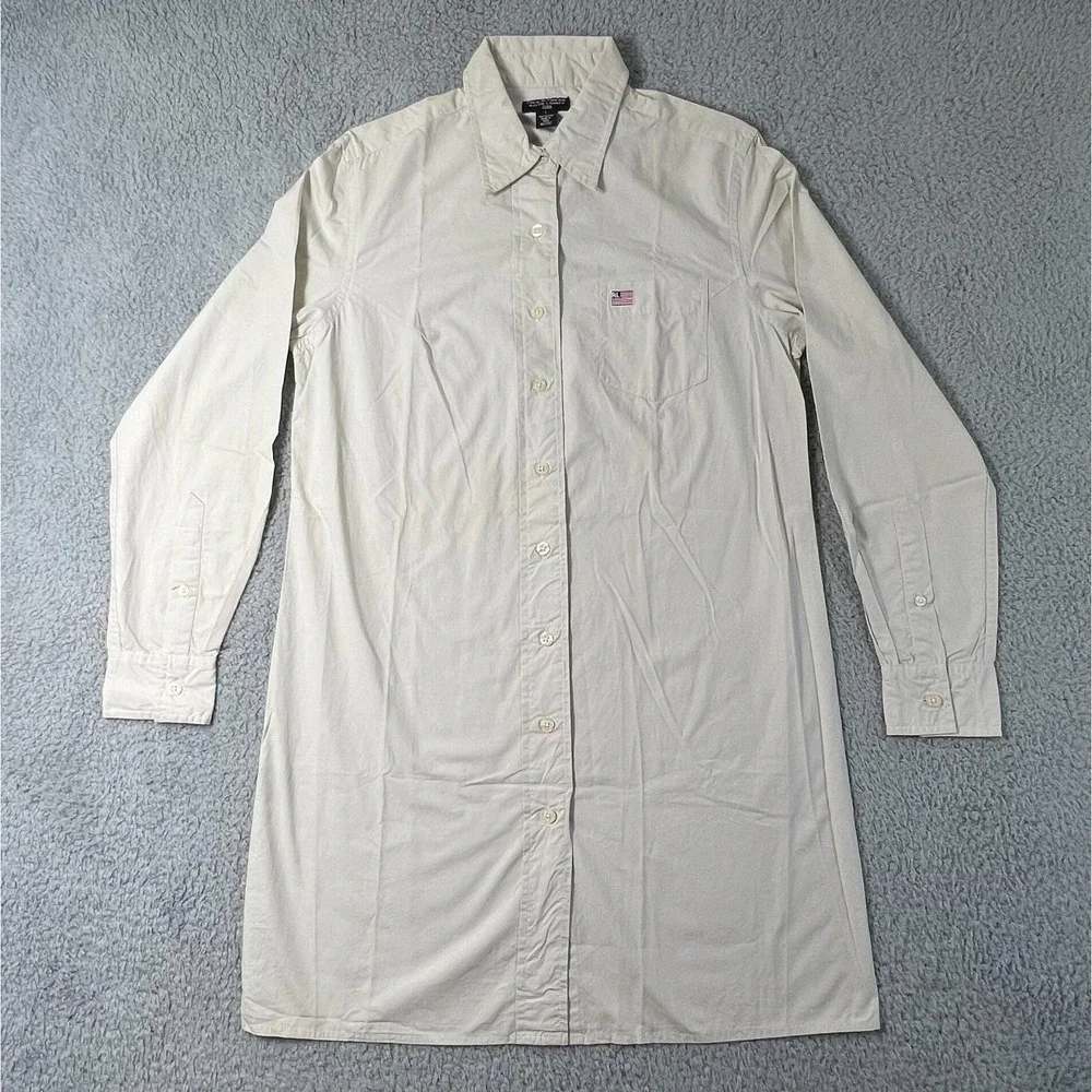 Polo Ralph Lauren Women's Cream Button-Front Shirt Dress - Picture 1 of 16